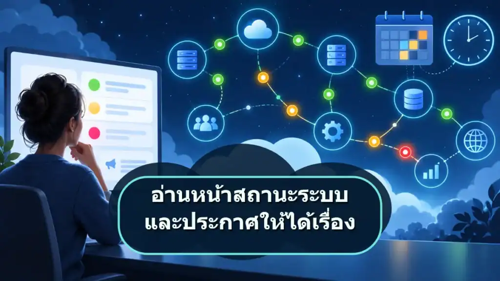 อ่านหน้าสถานะระบบและประกาศอย่างไรให้ได้เรื่อง